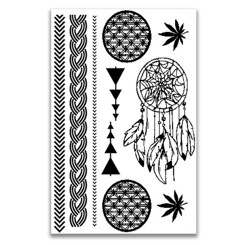 Black lace waterproof tattoo stickers - Amazhona 