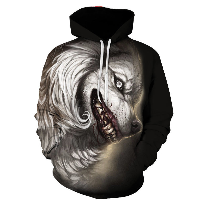 Blue Eyes Liger 3D Digital Printed Men's Hoodie - Amazhona 