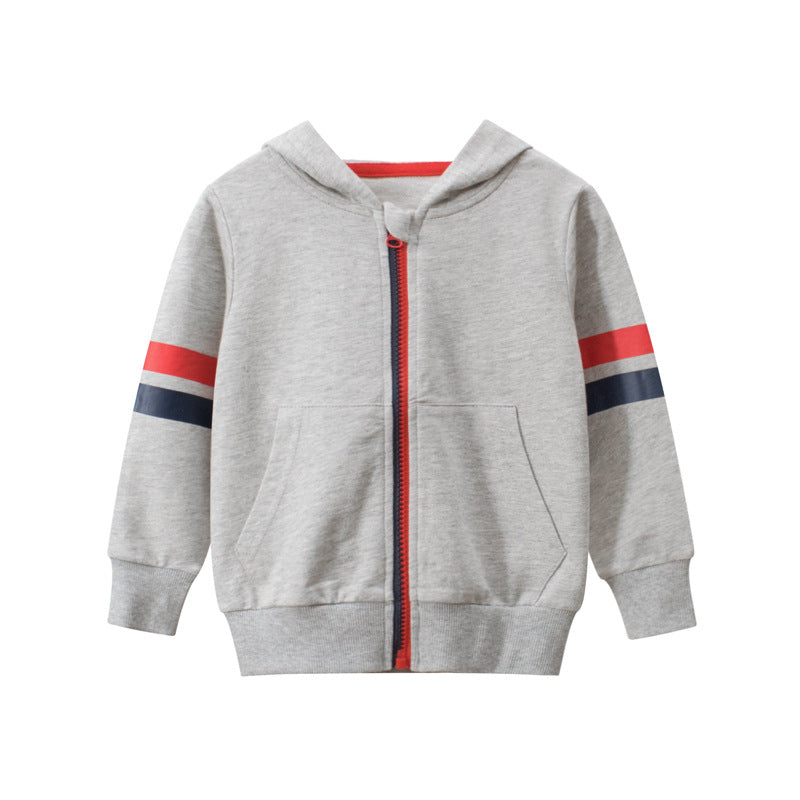 Boy's zipper sweater baby clothes - Amazhona 