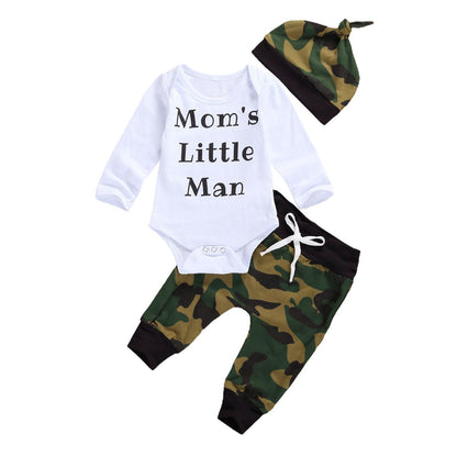 Boys' Letter Printed Cute Knitted Warm Jumpsuit - Amazhona 