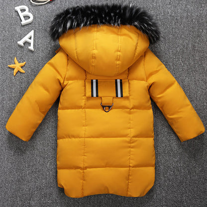 Boys Thickened Plus Fleece Cotton Jacket - Amazhona 