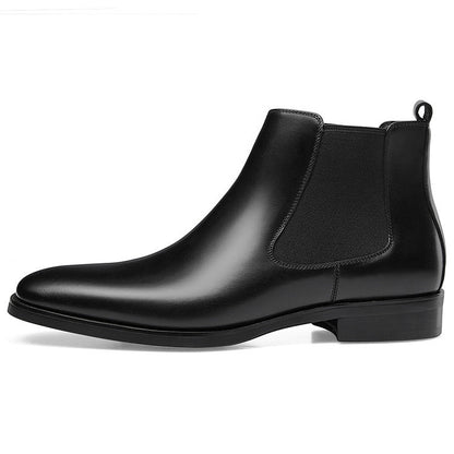 British square head carved ankle boots - Amazhona 