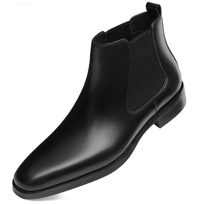 British square head carved ankle boots - Amazhona 