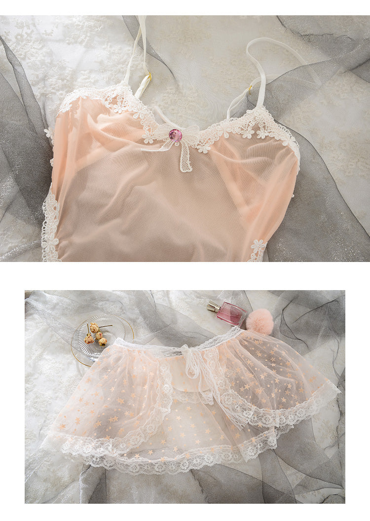 Bunny Girl Suit Pajamas Lace One-piece - Amazhona 