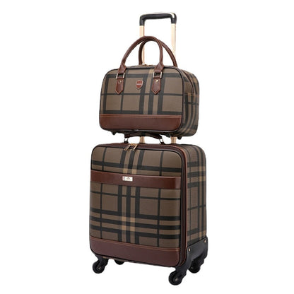 Business leather suitcase male trolley case 20-inch check-in case female password box  luggage mala de viagem maletas de viaje - Amazhona 