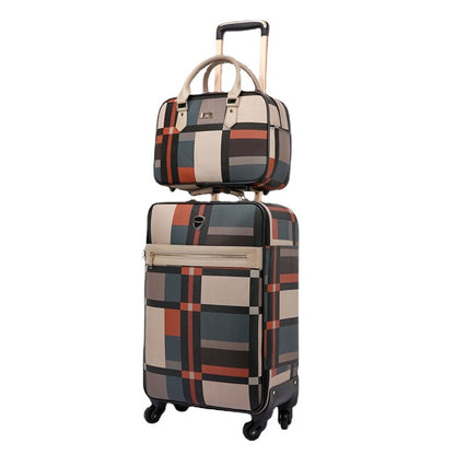 Business leather suitcase male trolley case 20-inch check-in case female password box  luggage mala de viagem maletas de viaje - Amazhona 