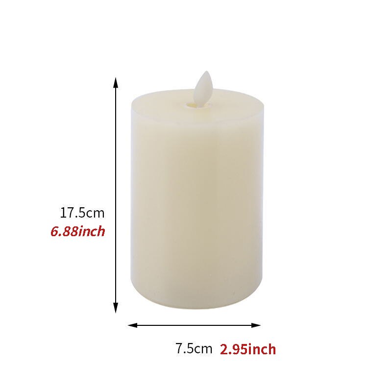 CHUANGGE LED Candle Wax Shell Flat Swing Candles Electronic Moveable Wicks Lifelike Smokeless Flameless Velas Valentine's Day - Amazhona 