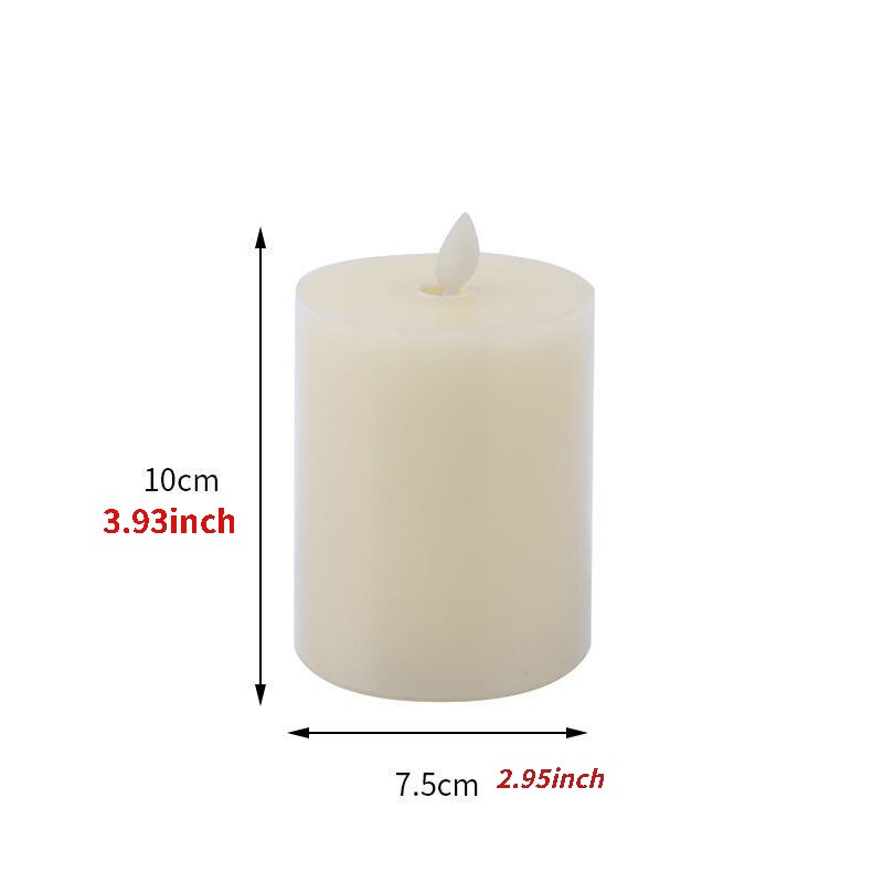 CHUANGGE LED Candle Wax Shell Flat Swing Candles Electronic Moveable Wicks Lifelike Smokeless Flameless Velas Valentine's Day - Amazhona 