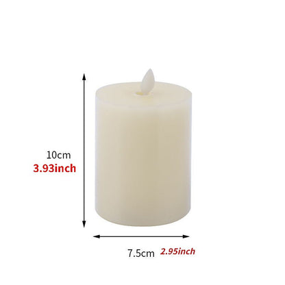 CHUANGGE LED Candle Wax Shell Flat Swing Candles Electronic Moveable Wicks Lifelike Smokeless Flameless Velas Valentine's Day - Amazhona 