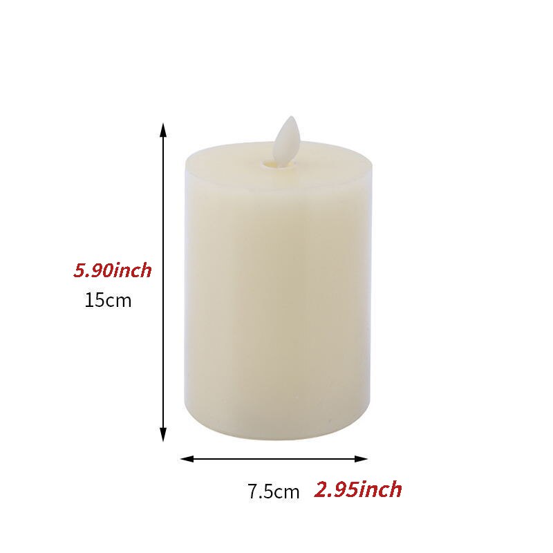 CHUANGGE LED Candle Wax Shell Flat Swing Candles Electronic Moveable Wicks Lifelike Smokeless Flameless Velas Valentine's Day - Amazhona 