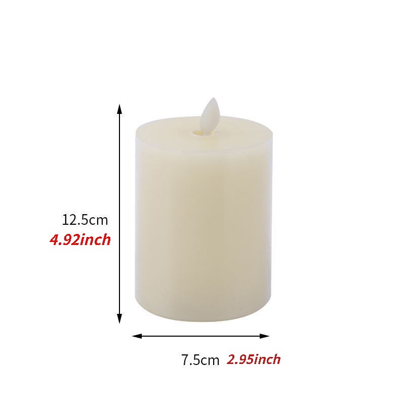 CHUANGGE LED Candle Wax Shell Flat Swing Candles Electronic Moveable Wicks Lifelike Smokeless Flameless Velas Valentine's Day - Amazhona 