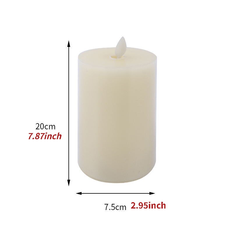 CHUANGGE LED Candle Wax Shell Flat Swing Candles Electronic Moveable Wicks Lifelike Smokeless Flameless Velas Valentine's Day - Amazhona 