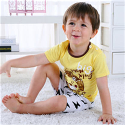 Cartoon Clothing Baby Boy Summer Clothes T-shirt Baby Girl Casual Clothing Sets - Amazhona 