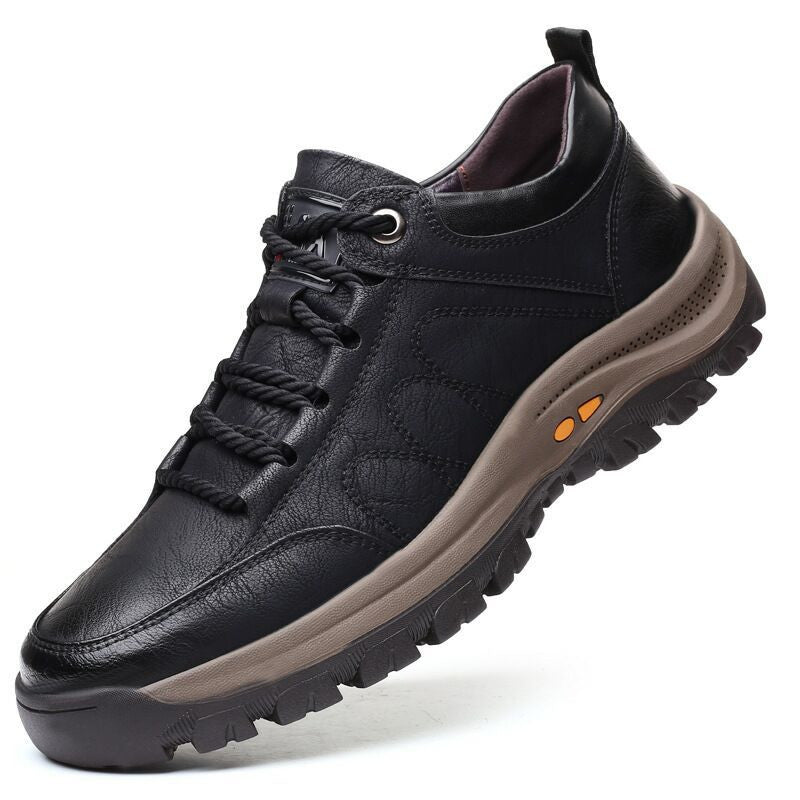 Casual Leather Shoes Outdoor Hiking Shoes - Amazhona 