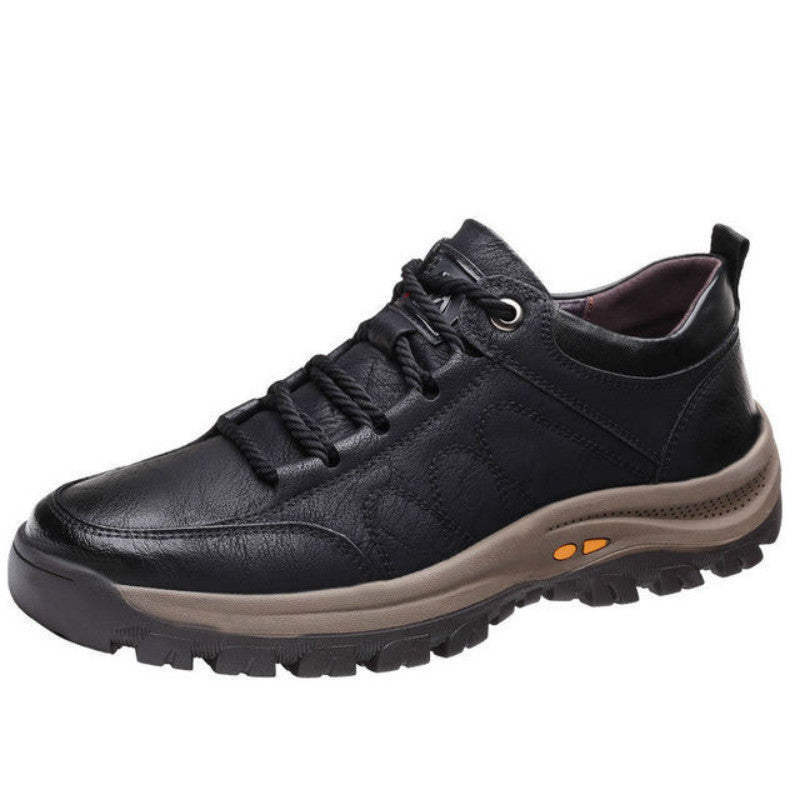 Casual Leather Shoes Outdoor Hiking Shoes - Amazhona 