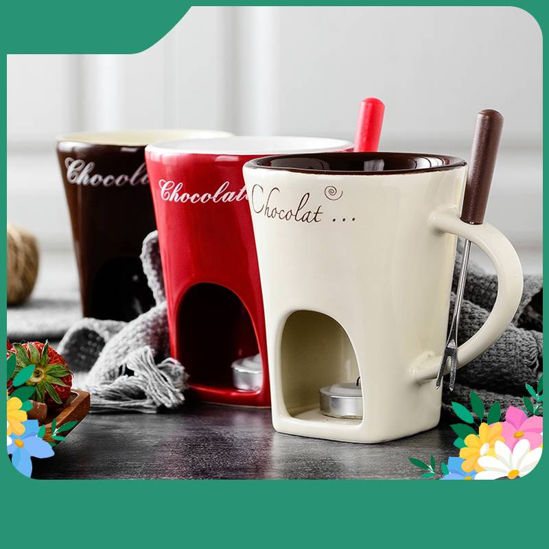 Ceramic Chocolate Cheese Ice Cream Hot Pot Mug - Amazhona 