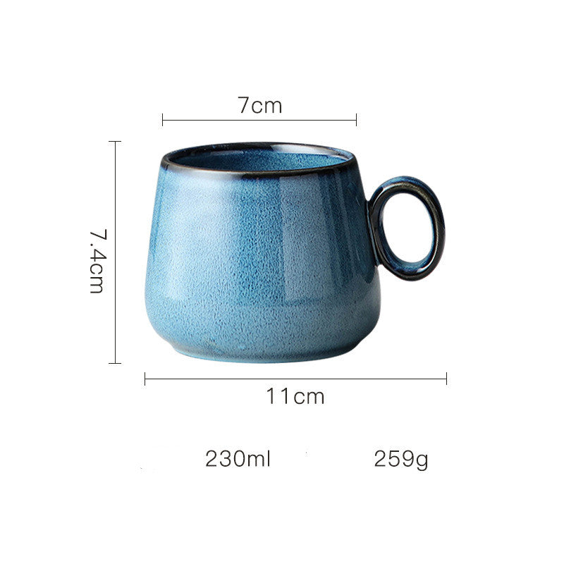 Ceramic Coffee Cup Retro Kiln Ceramic Cup Japanese Cup Single Cup Gift Customized Retro Tripe Water Cup - Amazhona 