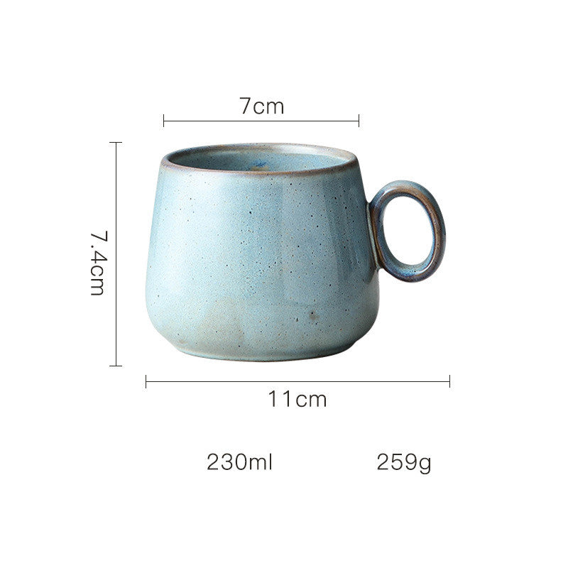 Ceramic Coffee Cup Retro Kiln Ceramic Cup Japanese Cup Single Cup Gift Customized Retro Tripe Water Cup - Amazhona 