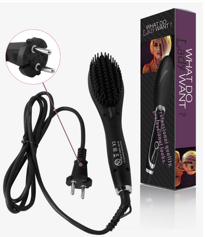 Ceramic Hair Straightening Brush - Amazhona 