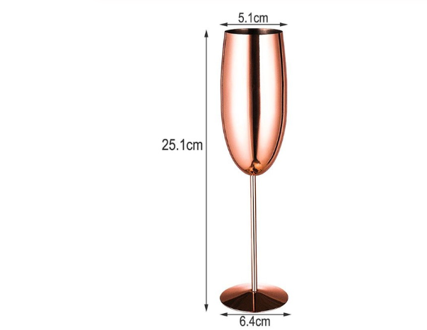 Champagne glass stainless steel goblet - Amazhona 