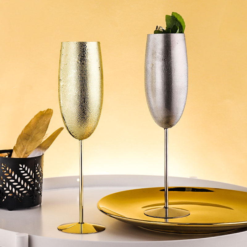 Champagne glass stainless steel goblet - Amazhona 