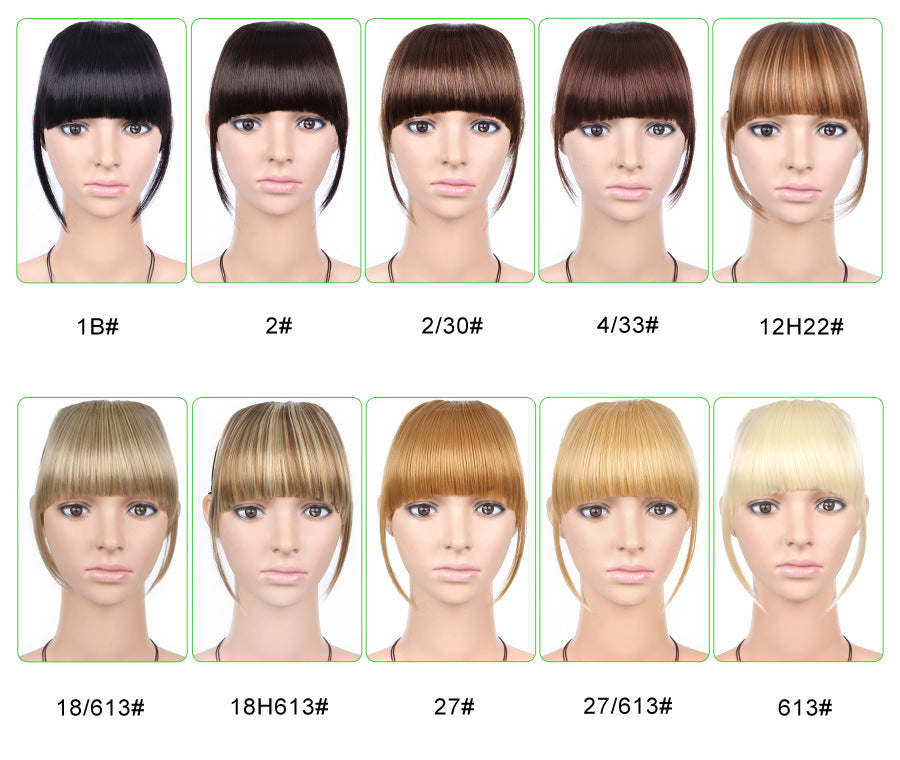 Chemical Fiber Wig Female Seamless Air Bangs - Amazhona 