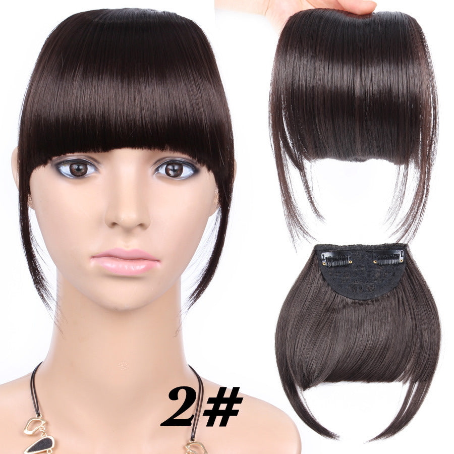 Chemical Fiber Wig Female Seamless Air Bangs - Amazhona 