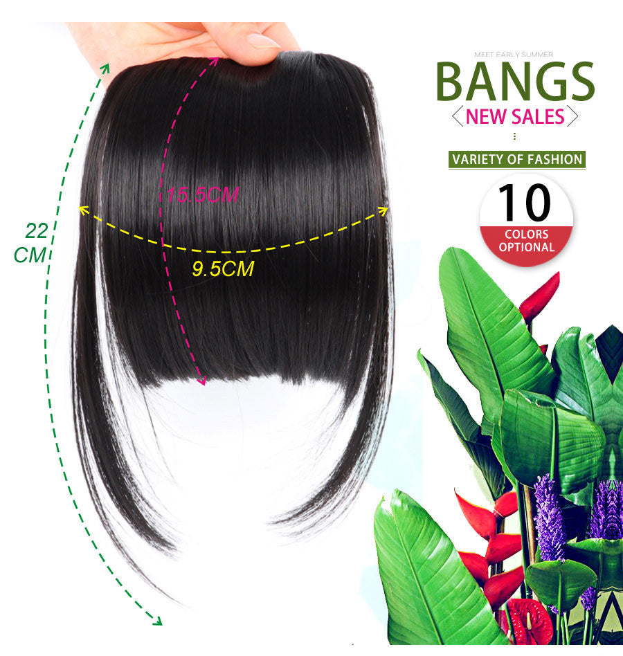 Chemical Fiber Wig Female Seamless Air Bangs - Amazhona 