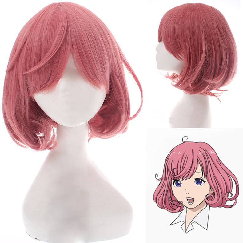 Cherry Blossom powder curled and thickened wig - Amazhona 