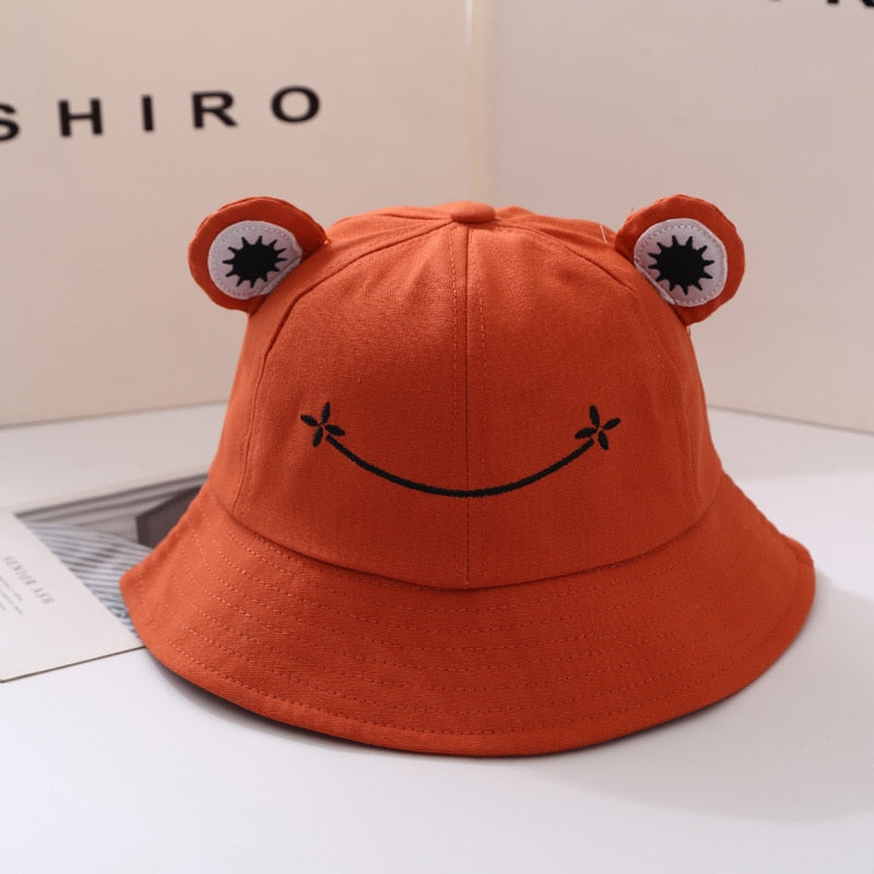 Child-Parents Frog Bucket Hat For Women Summer Autumn Plain Female Panama Outdoor Hiking Beach Fishing Sunscreen Woman Bob Caps - Amazhona 