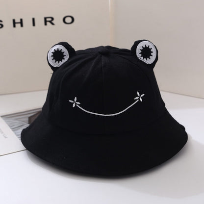 Child-Parents Frog Bucket Hat For Women Summer Autumn Plain Female Panama Outdoor Hiking Beach Fishing Sunscreen Woman Bob Caps - Amazhona 