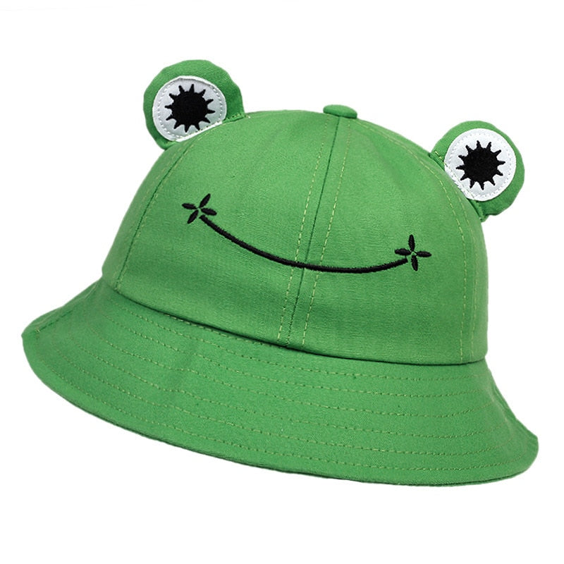 Child-Parents Frog Bucket Hat For Women Summer Autumn Plain Female Panama Outdoor Hiking Beach Fishing Sunscreen Woman Bob Caps - Amazhona 