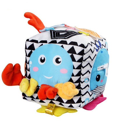 Children Cloth Building Blocks New Infant Baby Cloth Doll Soft Rattle Early Educational Baby Toy Soft Plush Set Cube - Amazhona 