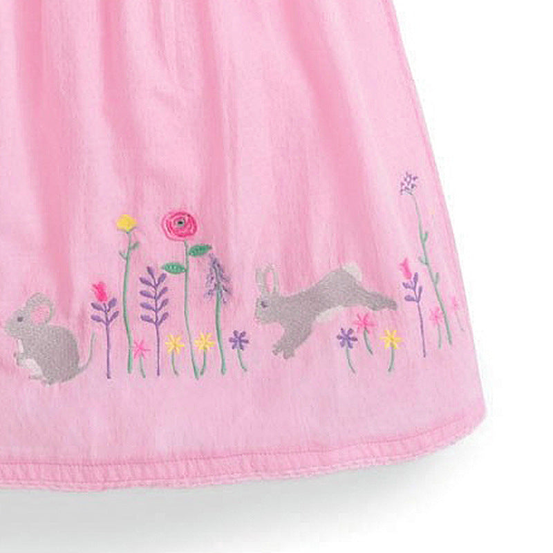 Children'S Dress European And American Children'S Summer New Style Girl Dress Cotton Short-Sleeved Children'S Dress - Amazhona 