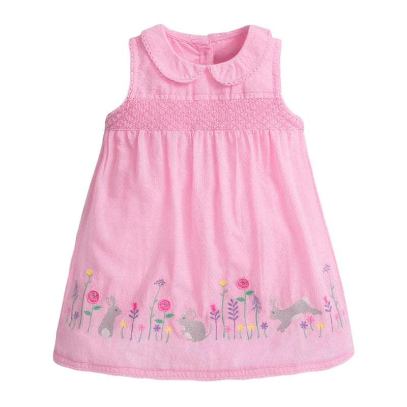 Children'S Dress European And American Children'S Summer New Style Girl Dress Cotton Short-Sleeved Children'S Dress - Amazhona 