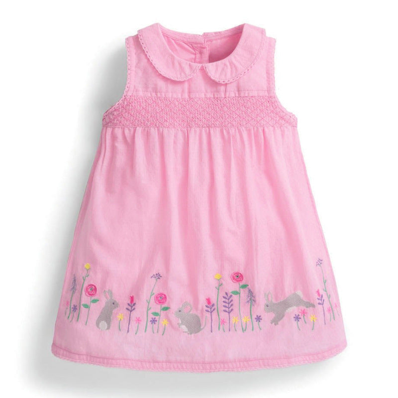 Children'S Dress European And American Children'S Summer New Style Girl Dress Cotton Short-Sleeved Children'S Dress - Amazhona 