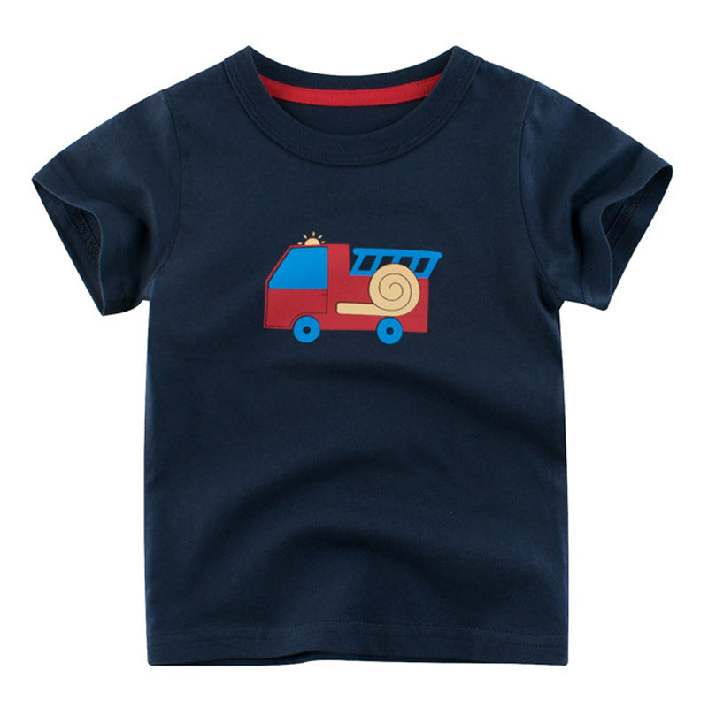 Children cartoon short sleeve - Amazhona 