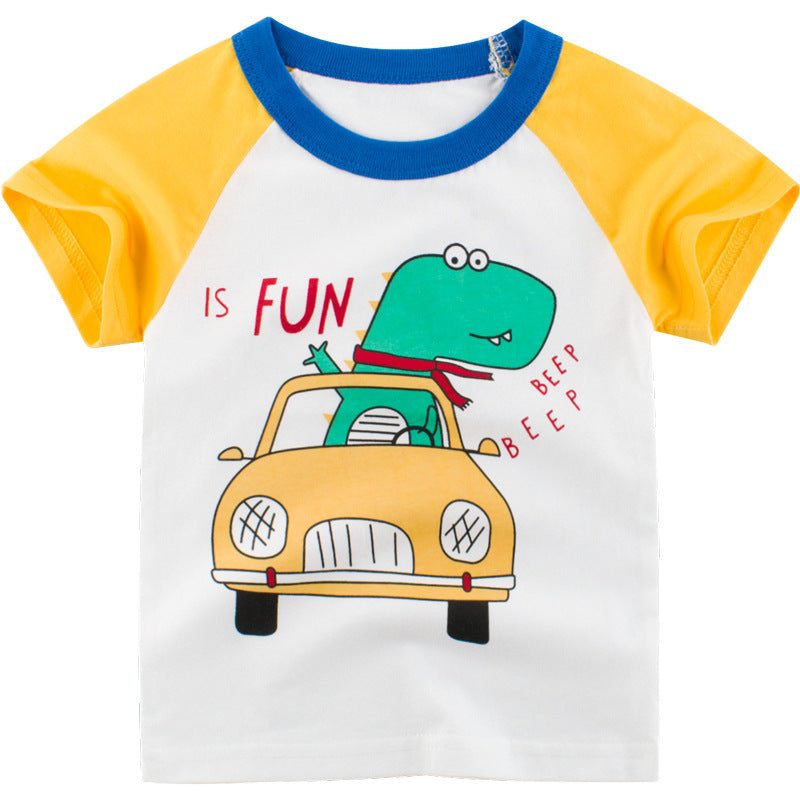 Children cartoon short sleeve - Amazhona 