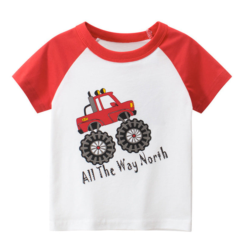 Children cartoon short sleeve - Amazhona 