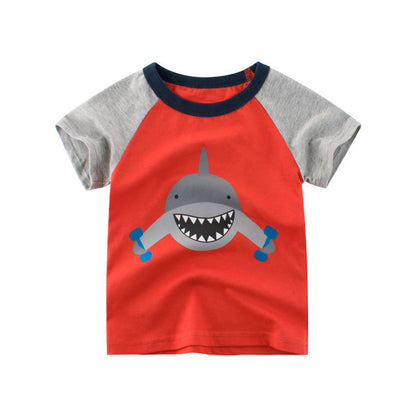 Children cartoon short sleeve - Amazhona 