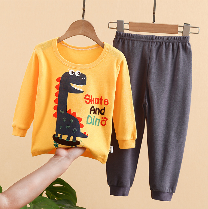 Children's Cartoon Cute Print Home Service Pajamas Set - Amazhona 