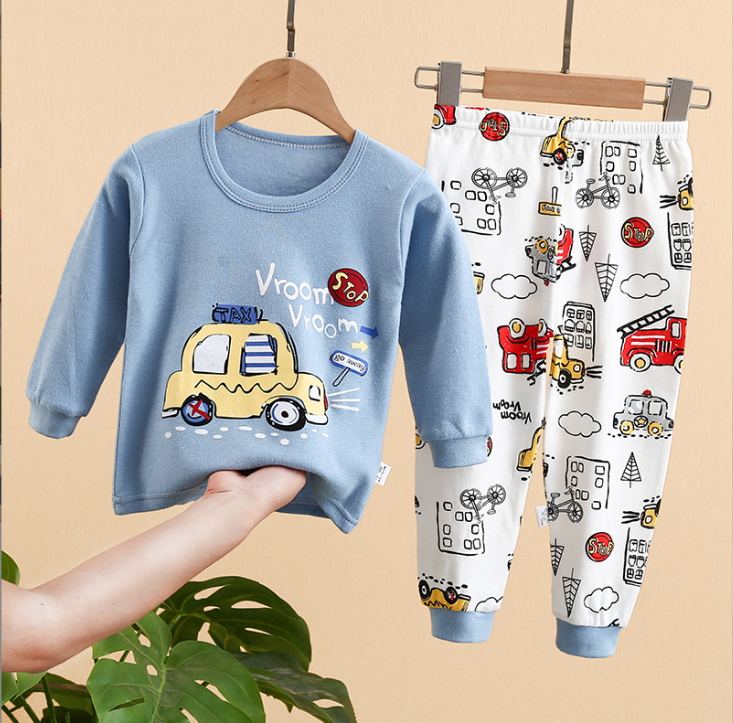 Children's Cartoon Cute Print Home Service Pajamas Set - Amazhona 