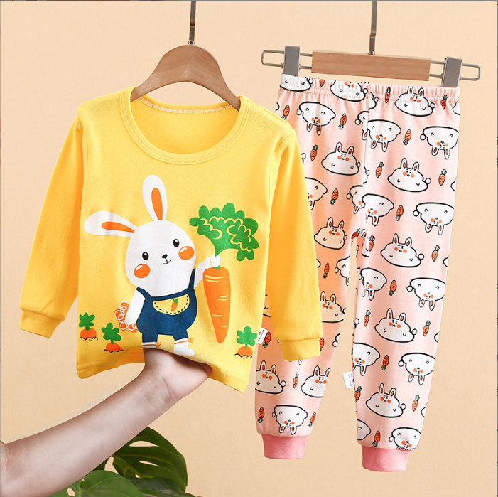 Children's Cartoon Cute Print Home Service Pajamas Set - Amazhona 