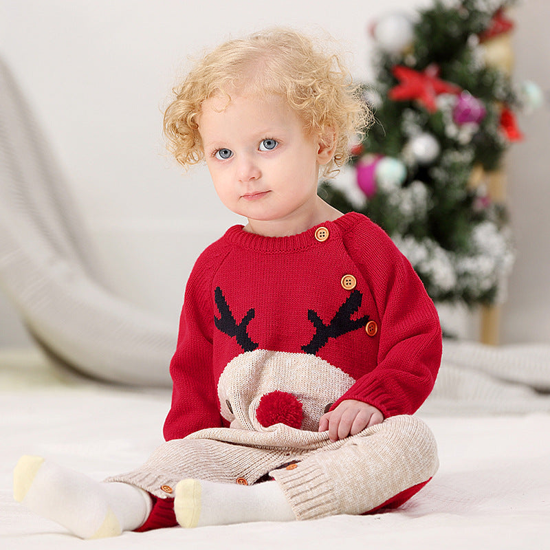 Children's Christmas knitted sweater - Amazhona 