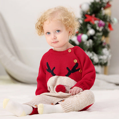 Children's Christmas knitted sweater - Amazhona 