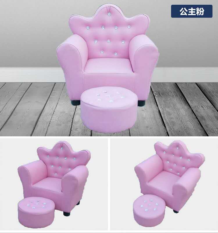 Children's Crown Sofa Lovely Cartoon Princess Kindergarten Mini Sofa  Toy Sofa Chair for Kids Sofa Baby Furniture - Amazhona 