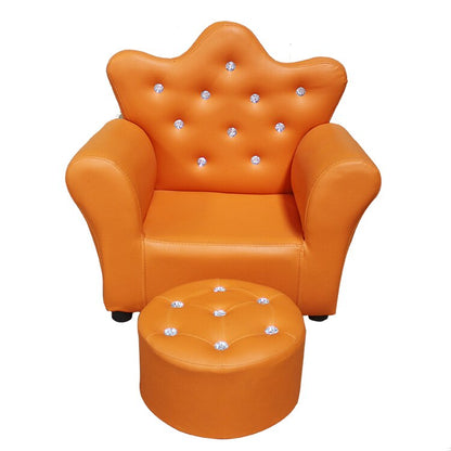 Children's Crown Sofa Lovely Cartoon Princess Kindergarten Mini Sofa  Toy Sofa Chair for Kids Sofa Baby Furniture - Amazhona 