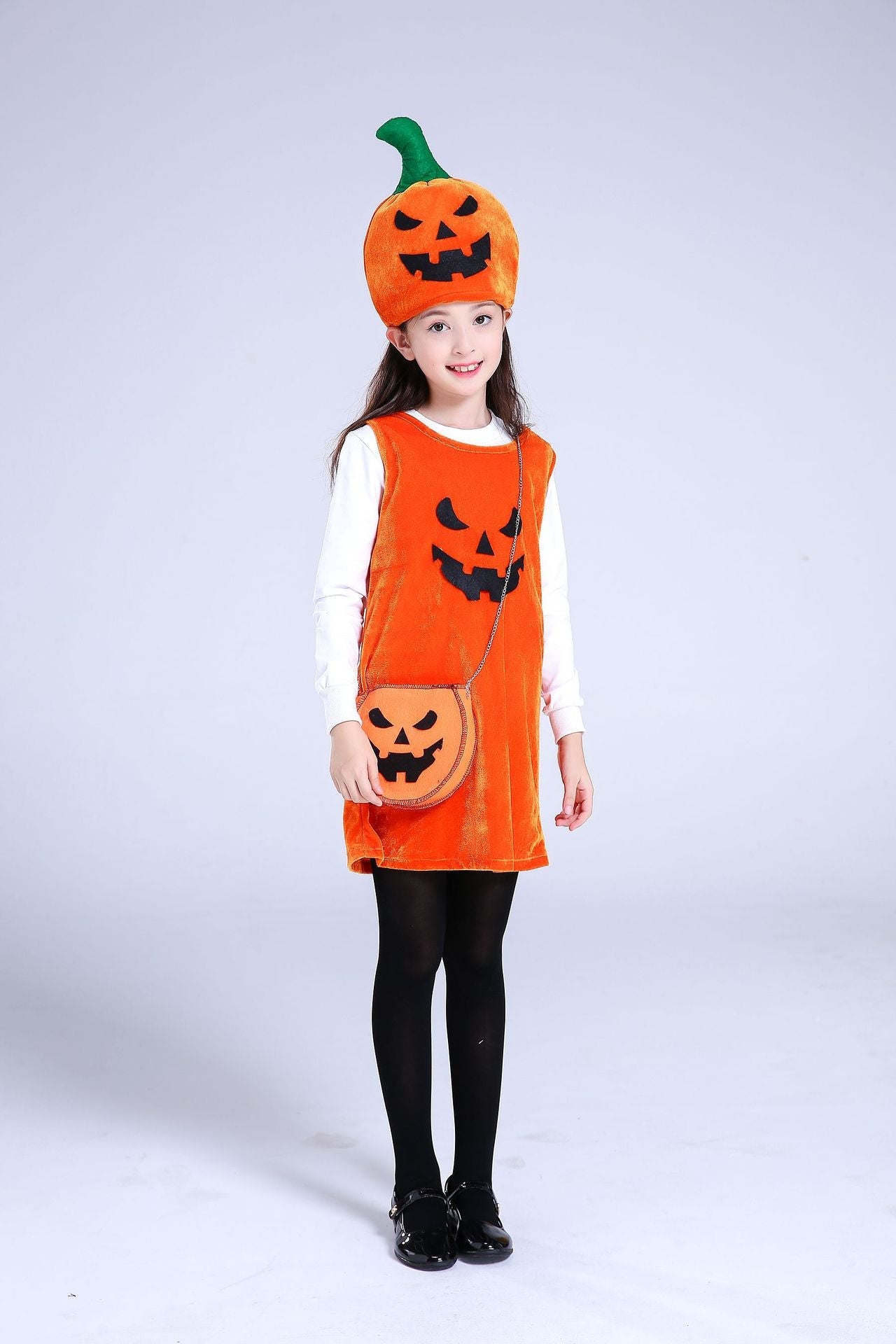 Children's Halloween costume girls pumpkin costume - Amazhona 