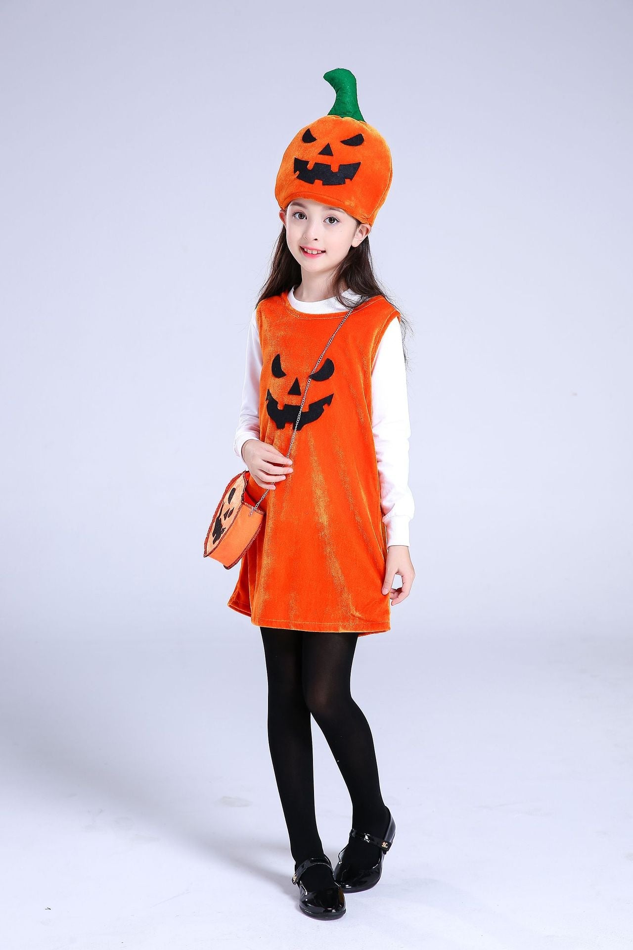 Children's Halloween costume girls pumpkin costume - Amazhona 