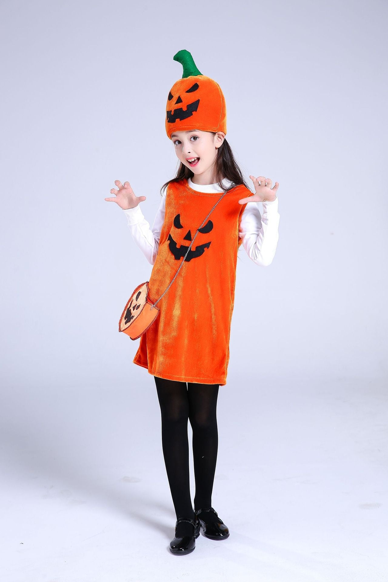 Children's Halloween costume girls pumpkin costume - Amazhona 